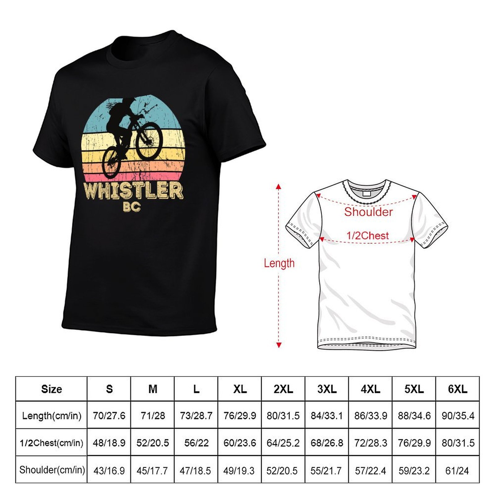 Camiseta casual com estampa gr - Mountain Biking Whistler avaliação e preço